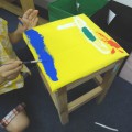 木工イスの座面作り、ペイント作業! 木工イスの座面作り、ペイント作業!