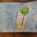 冬のお花の水彩画 冬のお花の水彩画