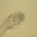 ねりごむを持った手を描く ねりごむを持った手を描く