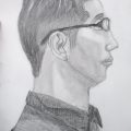 人間の横顔を描く 人間の横顔を描く