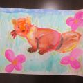 絵具のたらしこみ技法で動物を描く(川崎クラス) 絵具のたらしこみ技法で動物を描く(川崎クラス)