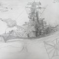 石膏デッサン、戦艦の絵(デッサン絵画木曜クラス) 石膏デッサン、戦艦の絵(デッサン絵画木曜クラス)