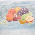 果物の想定画、置物を描いた静物画(デッサン絵画木曜クラス) 果物の想定画、置物を描いた静物画(デッサン絵画木曜クラス)