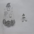 ハロウィンがテーマの静物画(デッサン絵画木曜クラス) ハロウィンがテーマの静物画(デッサン絵画木曜クラス)